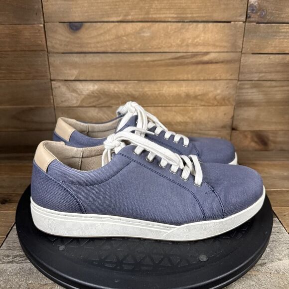 ABEO Womens Sz 6 Addie Casual Sneaker Shoes 2321 Blue Lace Up Low Top - Picture 1 of 10